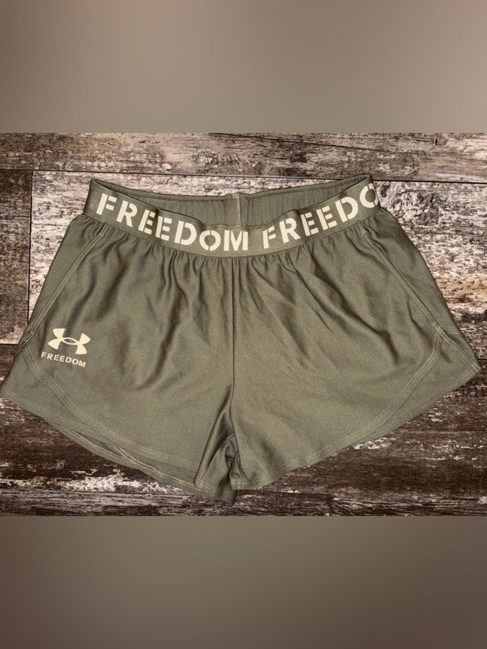 Under Armour Women’s Freedom Olive Athletic Shorts